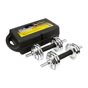 Set de Mancuernas Ajustables Best hasta 15kg con Estuche